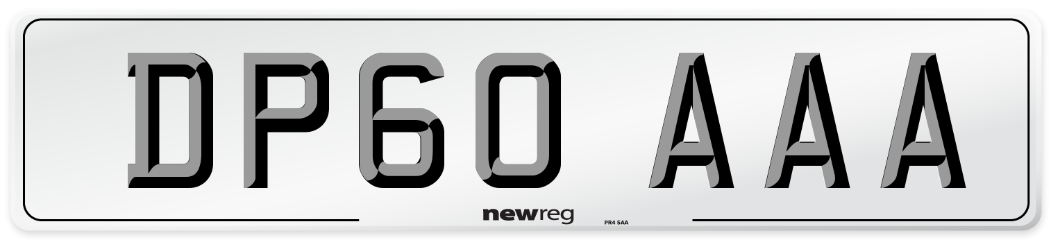 DP60 AAA Number Plate from New Reg